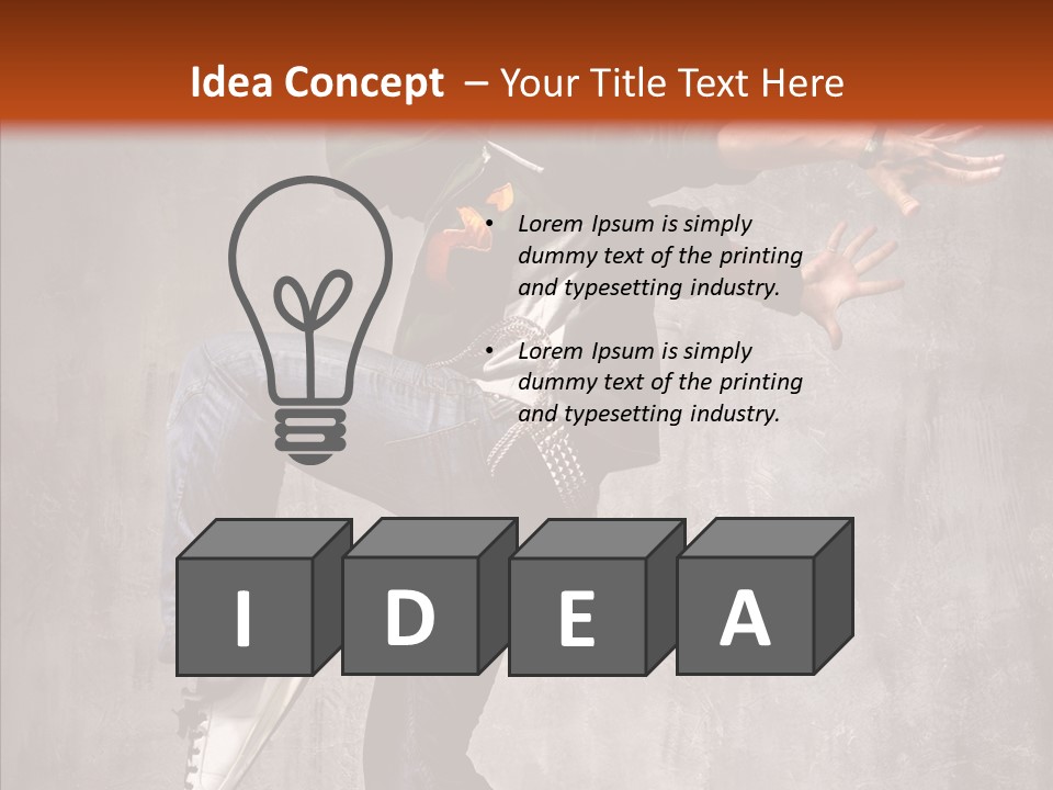 Hip Hop Posing Break Dance PowerPoint Template