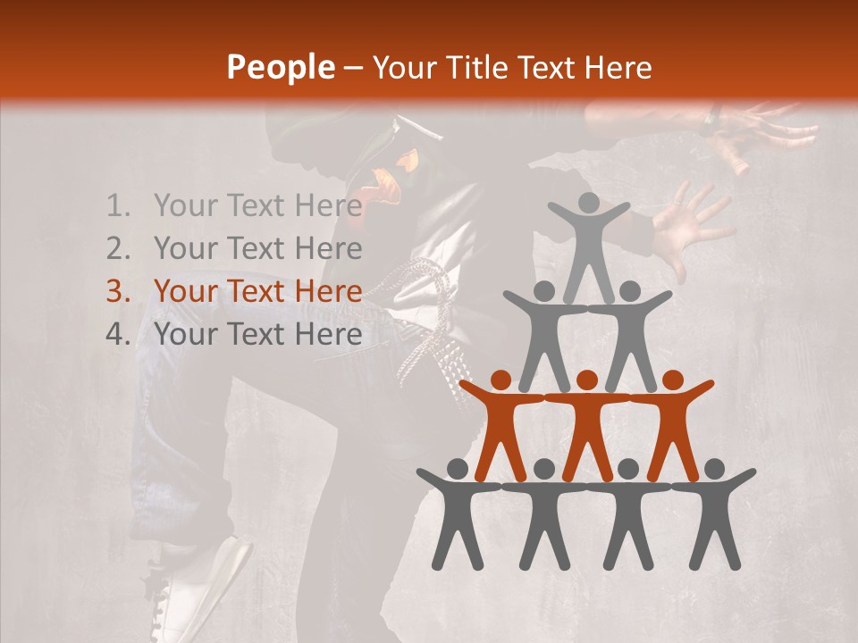 Hip Hop Posing Break Dance PowerPoint Template