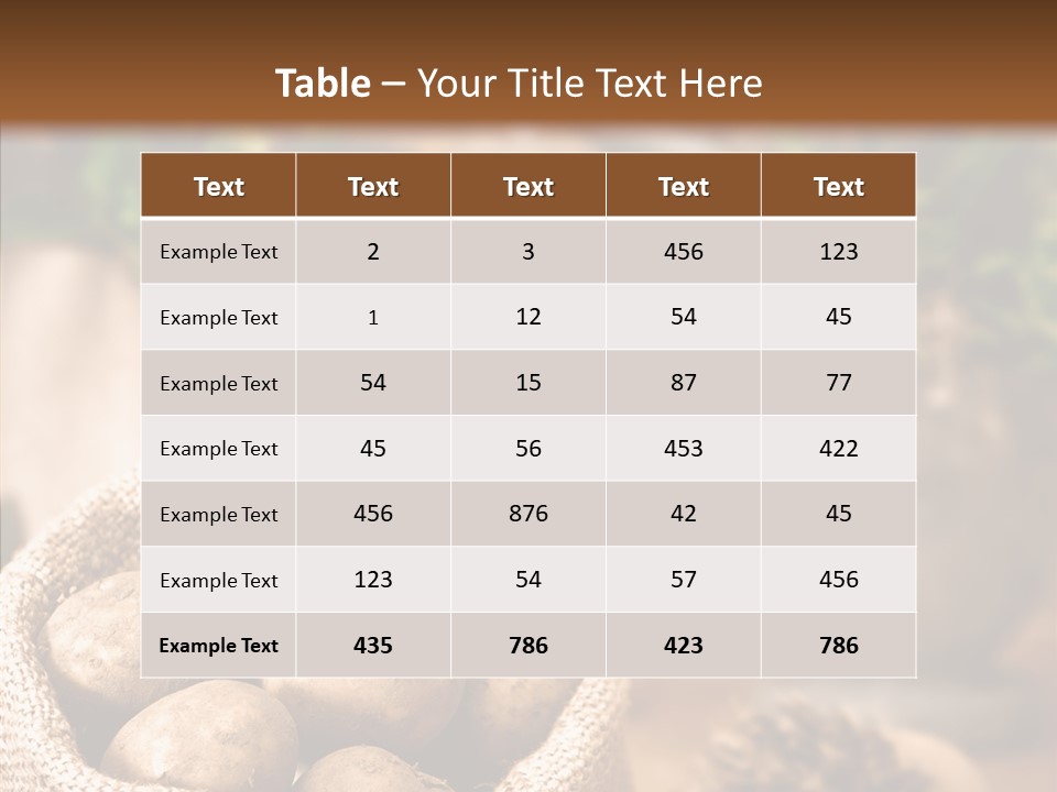 Spuds Setting Mint PowerPoint Template