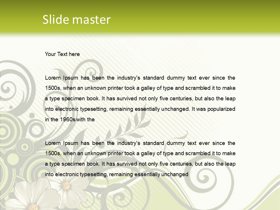 Spring Scroll Shape PowerPoint Template