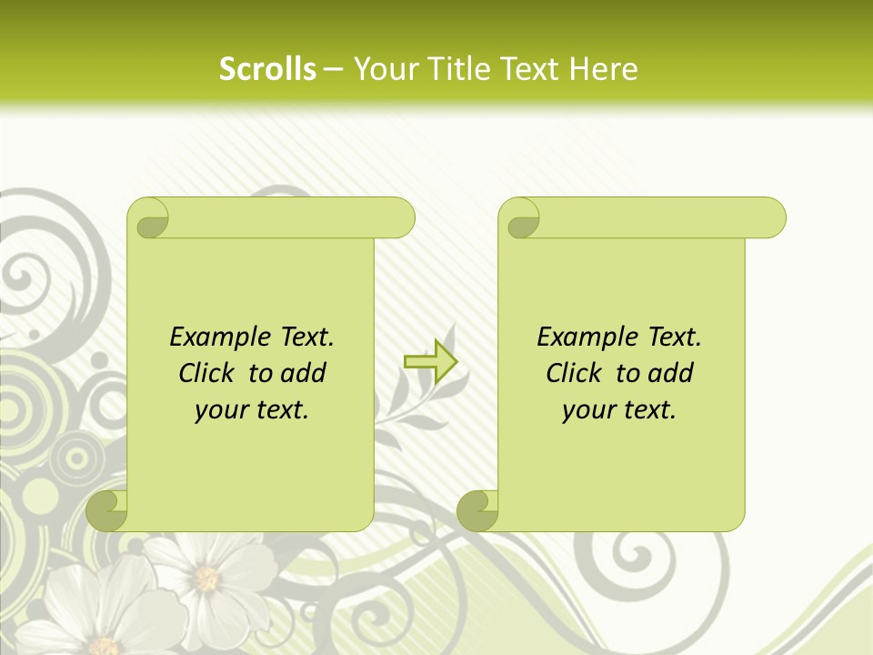 Spring Scroll Shape PowerPoint Template