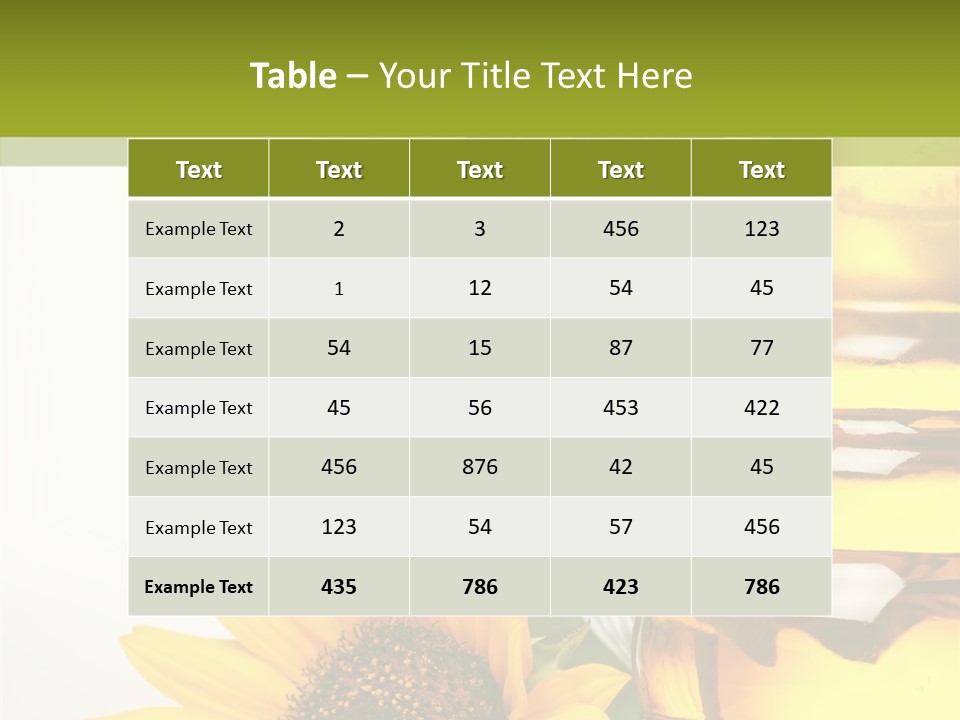 Olive Nutrient Glass PowerPoint Template