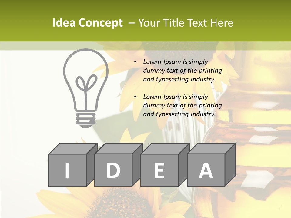 Olive Nutrient Glass PowerPoint Template