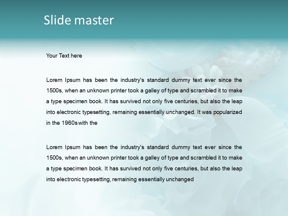 Floral Leaves Lilies PowerPoint Template