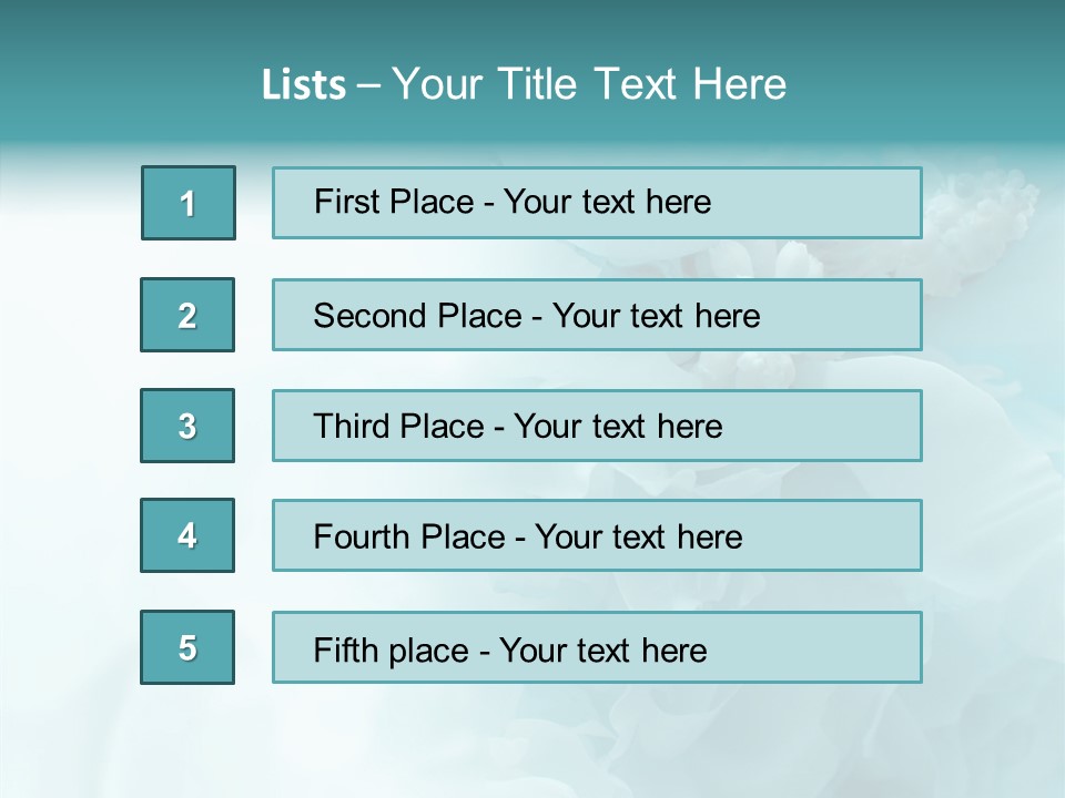 Floral Leaves Lilies PowerPoint Template
