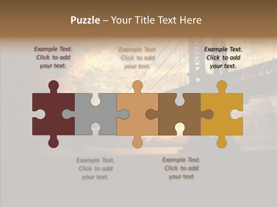 Cityscape Midtown Antique PowerPoint Template