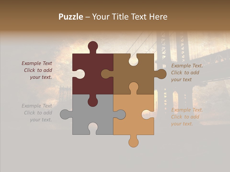 Cityscape Midtown Antique PowerPoint Template