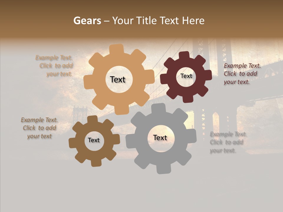 Cityscape Midtown Antique PowerPoint Template