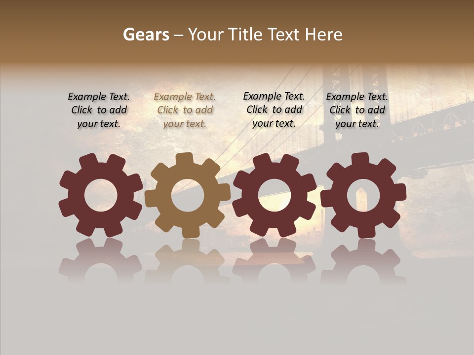 Cityscape Midtown Antique PowerPoint Template