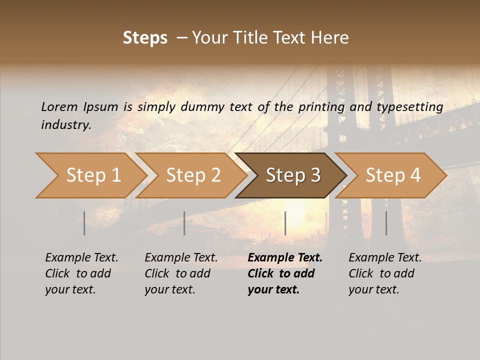 Cityscape Midtown Antique PowerPoint Template