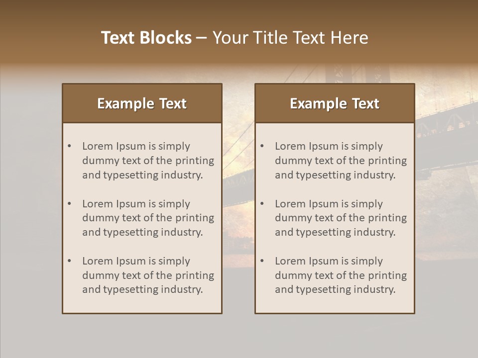 Cityscape Midtown Antique PowerPoint Template