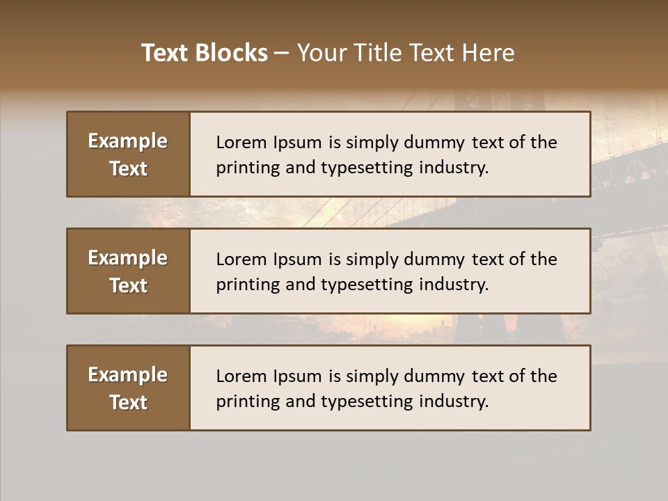 Cityscape Midtown Antique PowerPoint Template