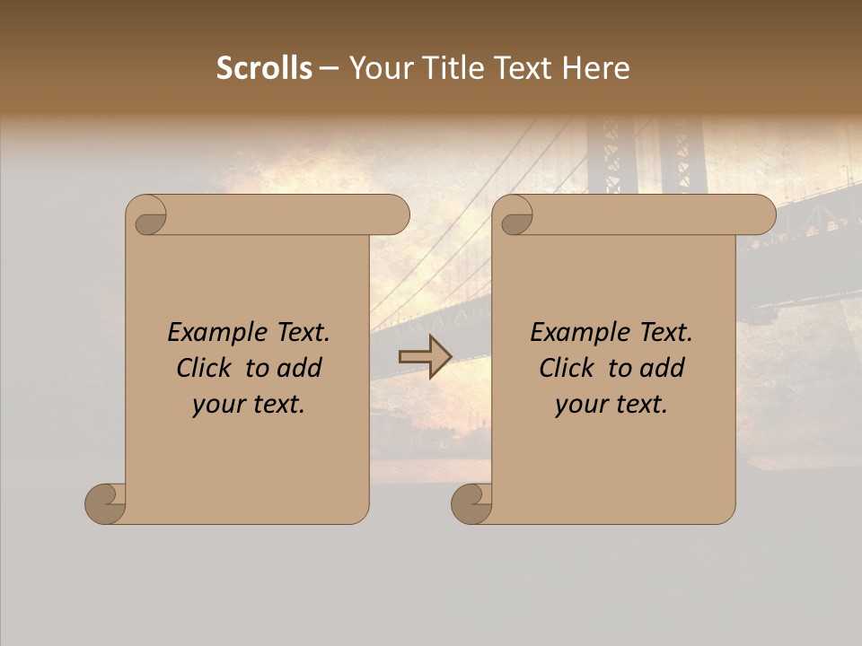 Cityscape Midtown Antique PowerPoint Template