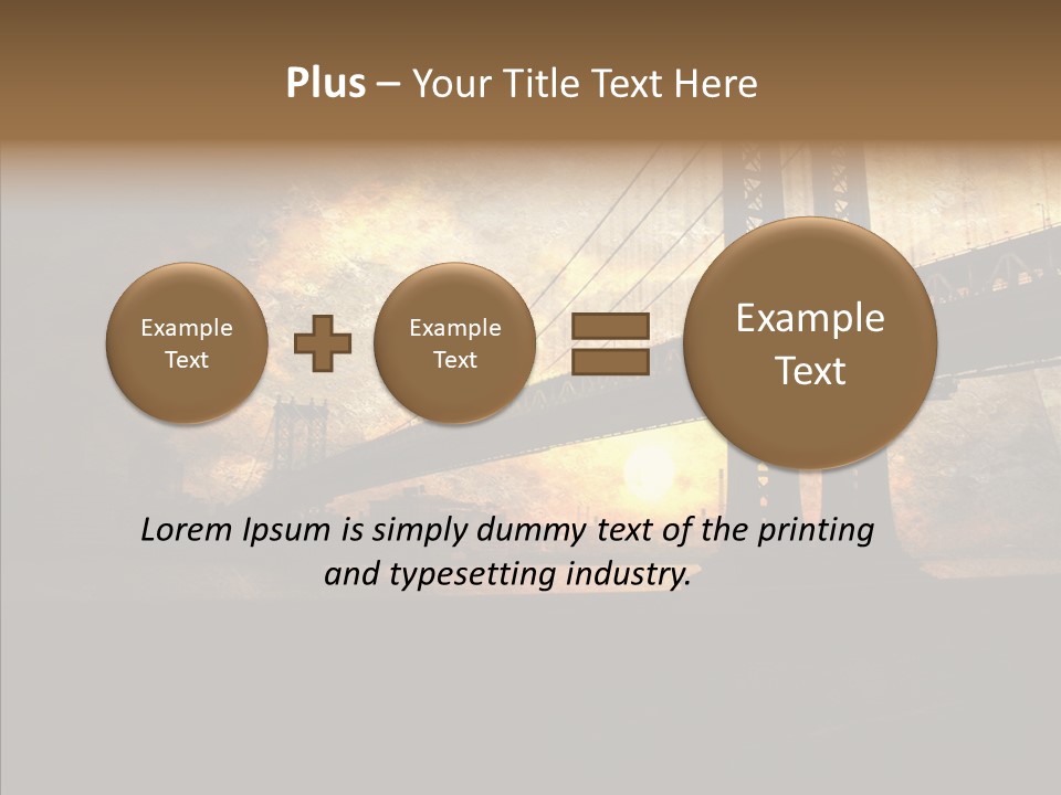 Cityscape Midtown Antique PowerPoint Template