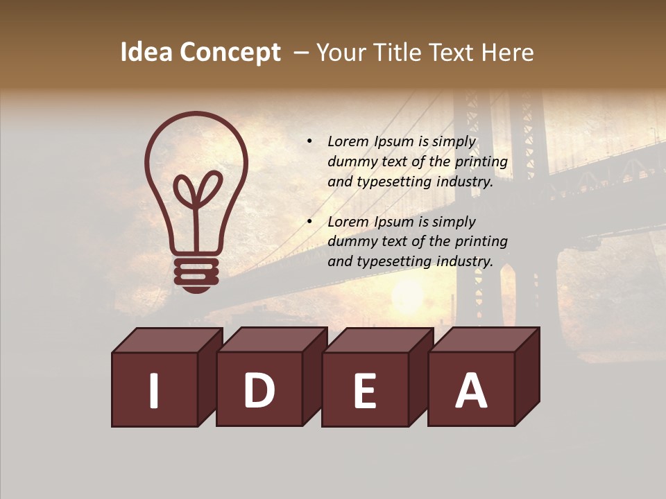 Cityscape Midtown Antique PowerPoint Template