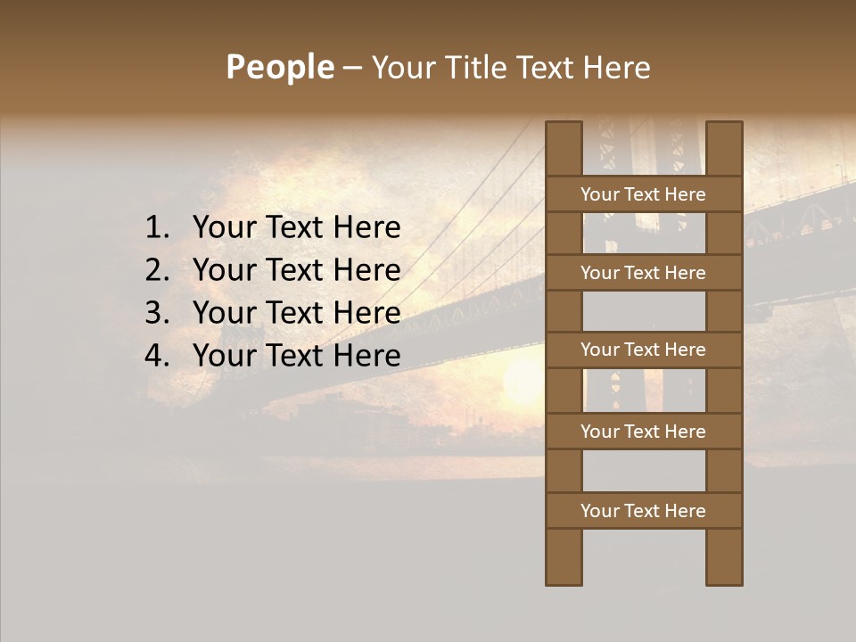 Cityscape Midtown Antique PowerPoint Template