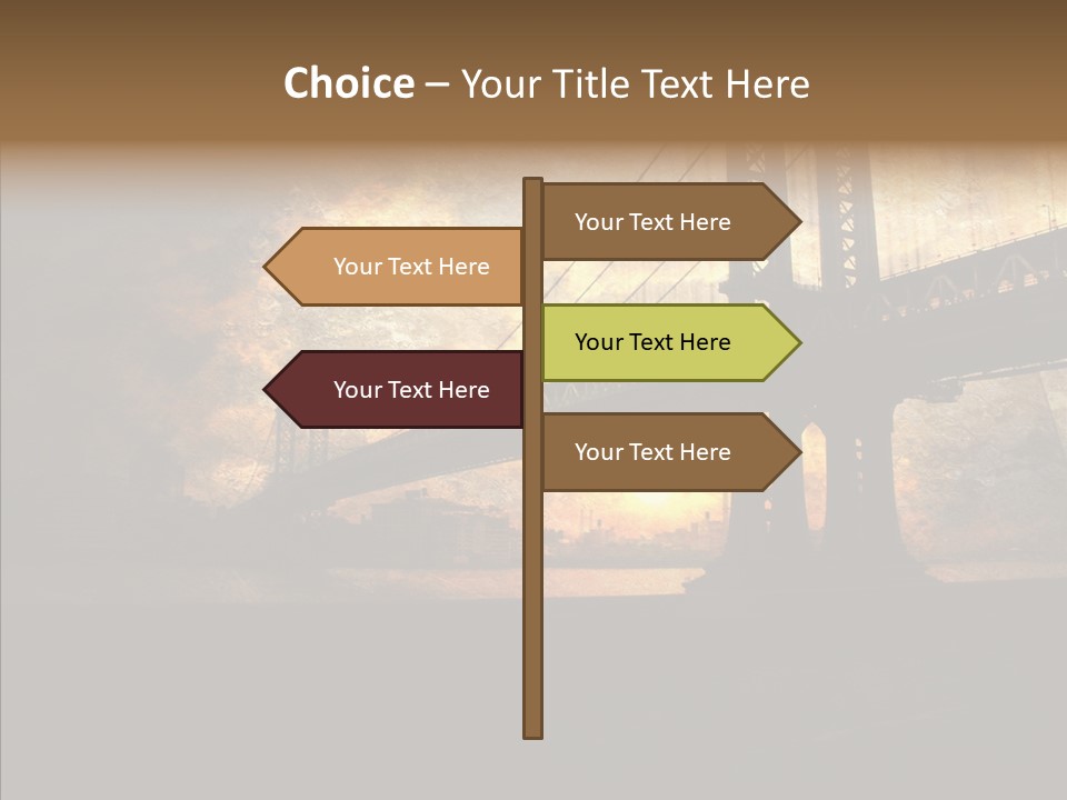 Cityscape Midtown Antique PowerPoint Template