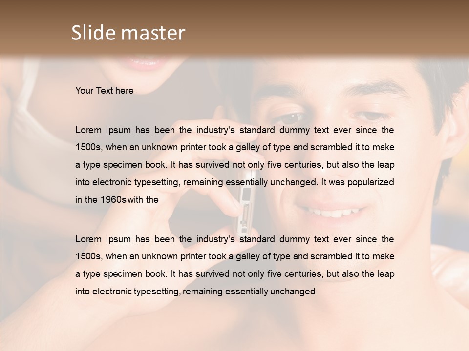 Relationship Cellphone Cell PowerPoint Template