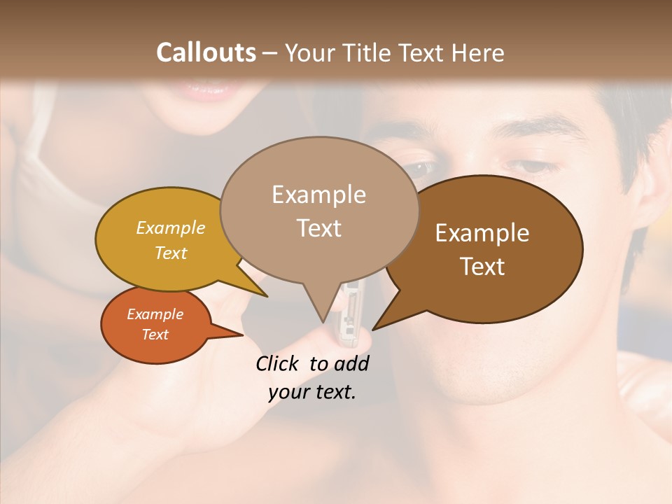 Relationship Cellphone Cell PowerPoint Template