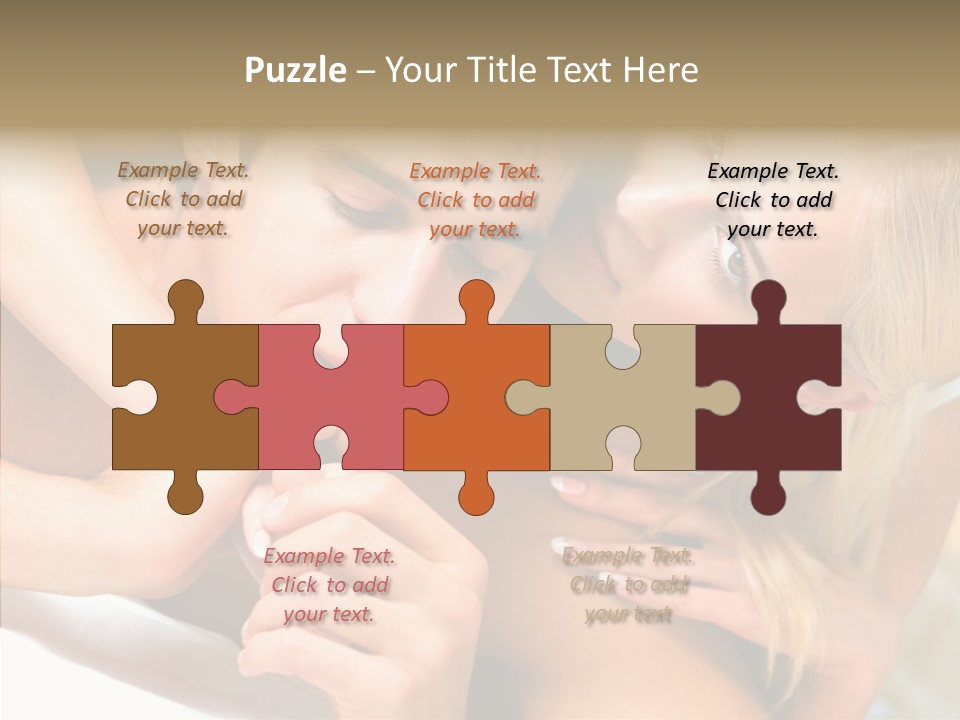 Togetherness Portrait Young PowerPoint Template