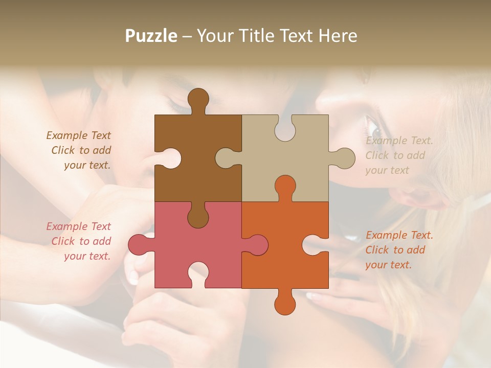 Togetherness Portrait Young PowerPoint Template