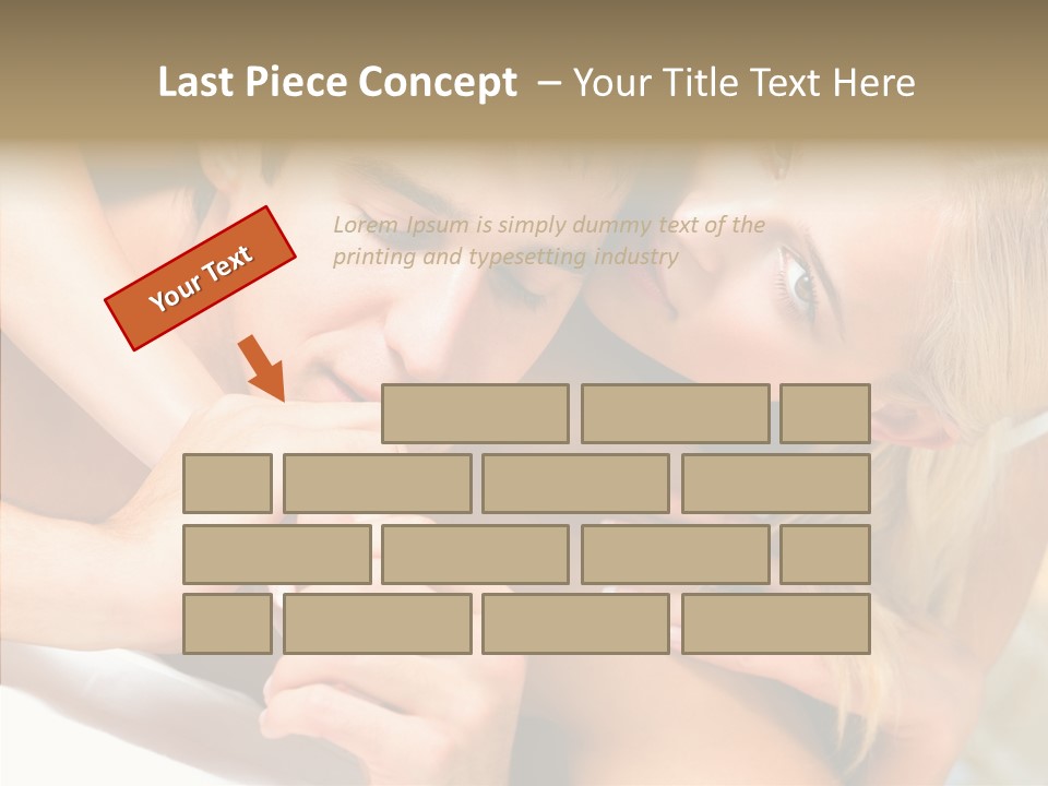 Togetherness Portrait Young PowerPoint Template