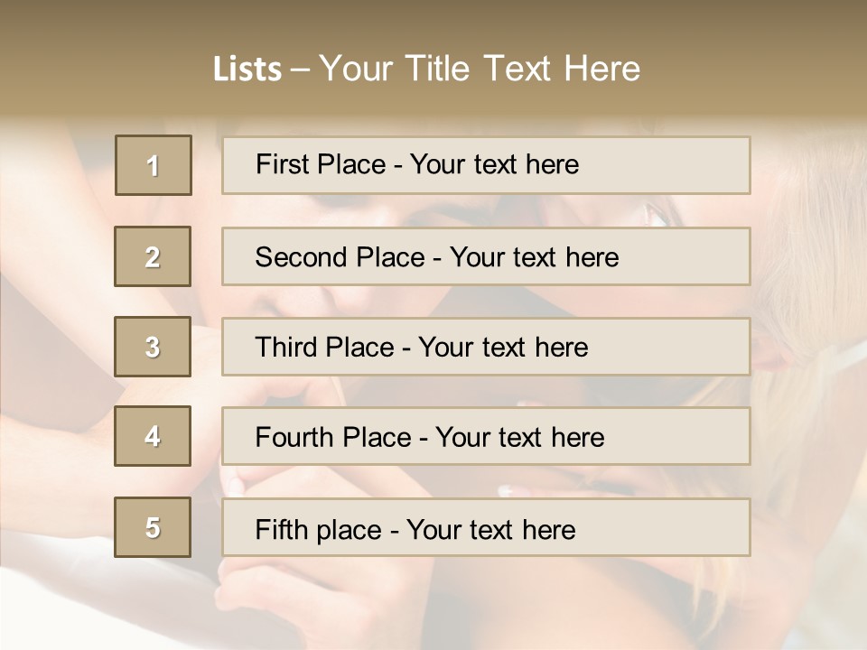 Togetherness Portrait Young PowerPoint Template