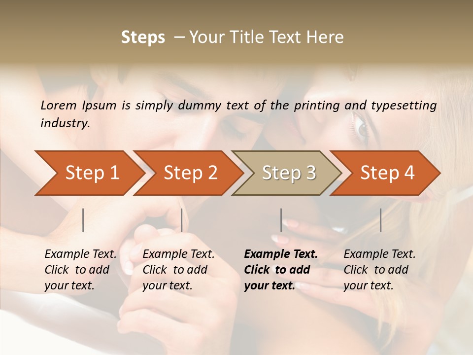Togetherness Portrait Young PowerPoint Template