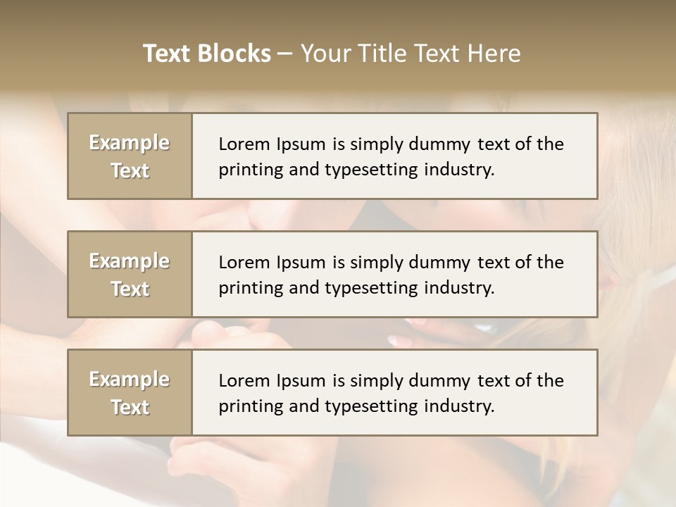 Togetherness Portrait Young PowerPoint Template