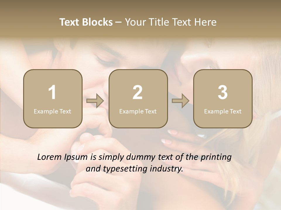 Togetherness Portrait Young PowerPoint Template