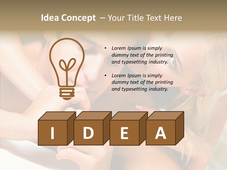 Togetherness Portrait Young PowerPoint Template