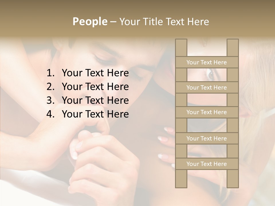 Togetherness Portrait Young PowerPoint Template