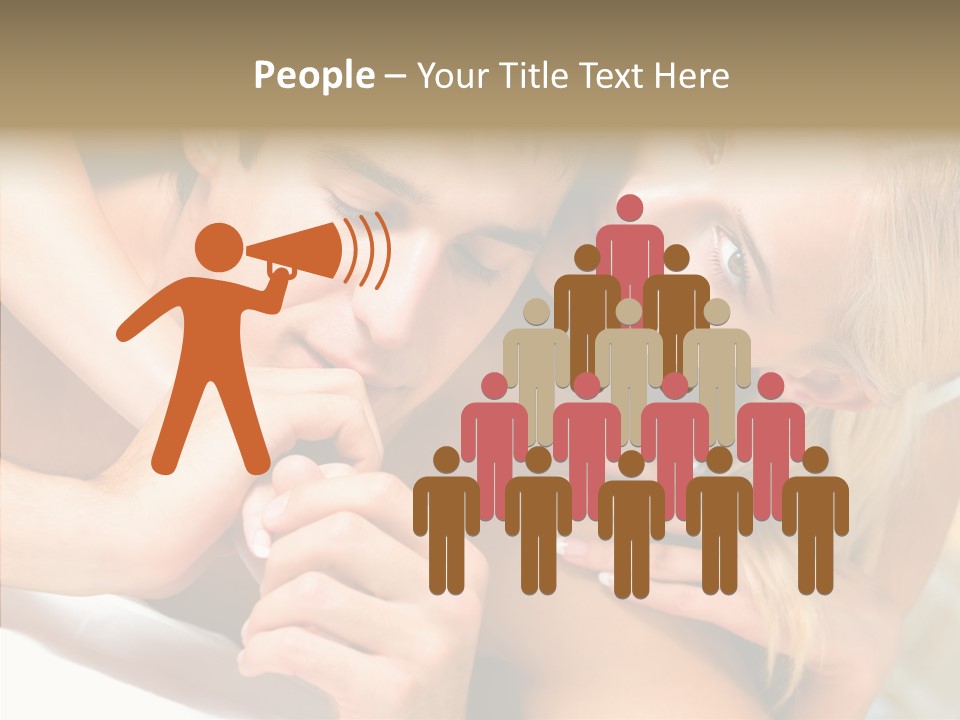 Togetherness Portrait Young PowerPoint Template