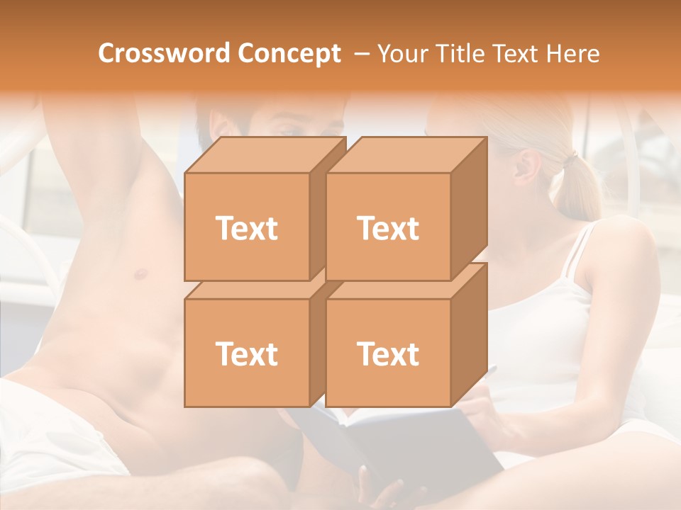 Woman Male Happy PowerPoint Template