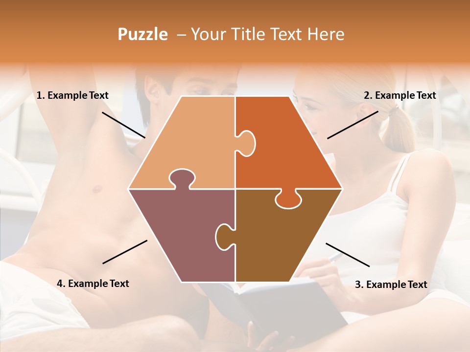 Woman Male Happy PowerPoint Template