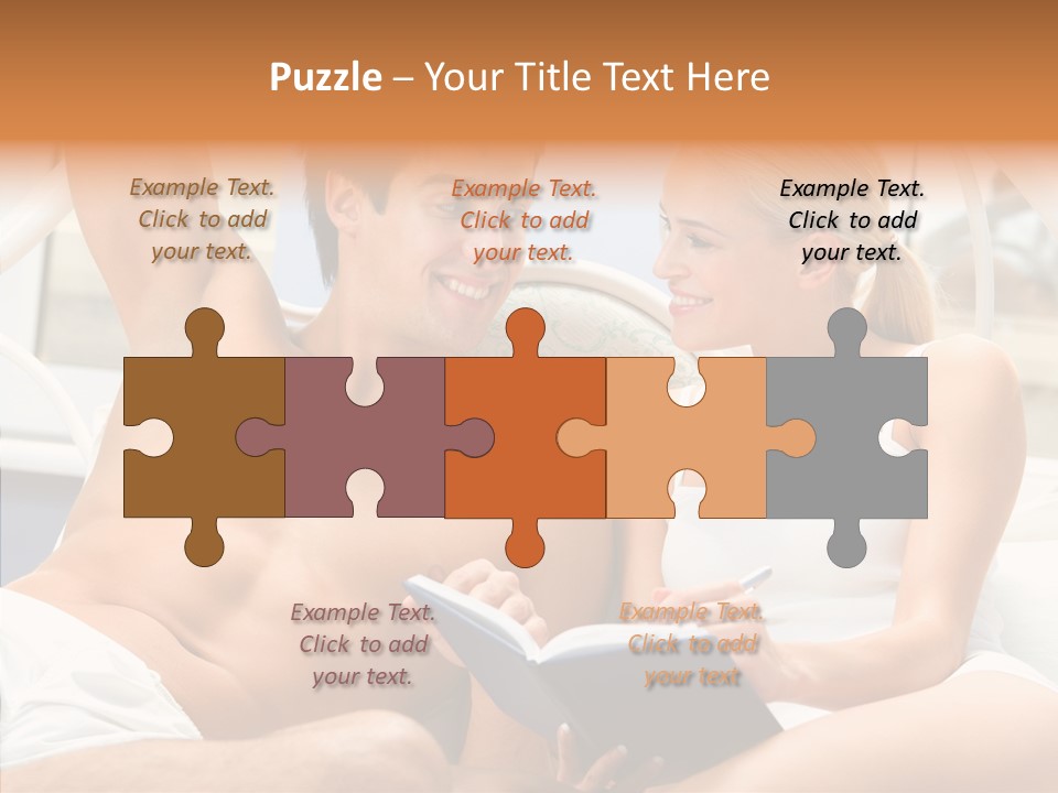 Woman Male Happy PowerPoint Template