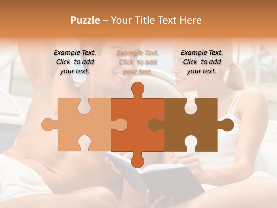 Woman Male Happy PowerPoint Template