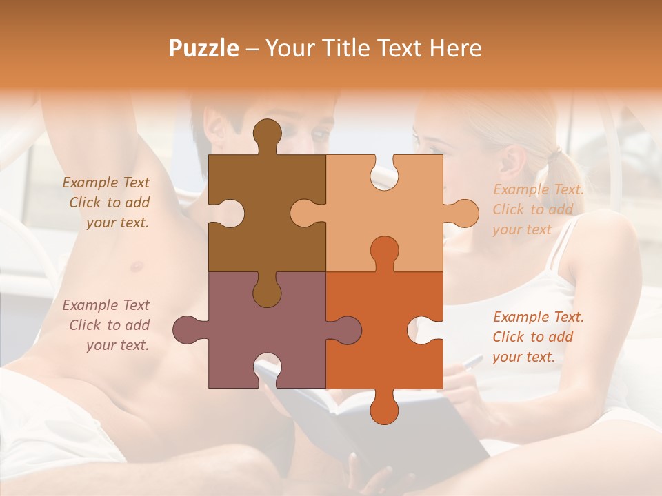 Woman Male Happy PowerPoint Template