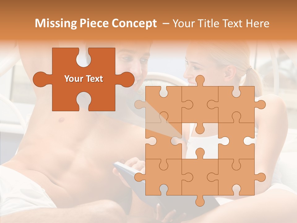 Woman Male Happy PowerPoint Template