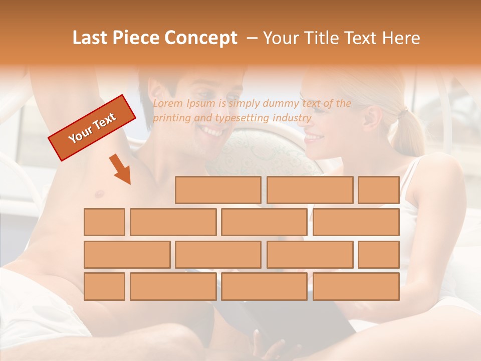 Woman Male Happy PowerPoint Template