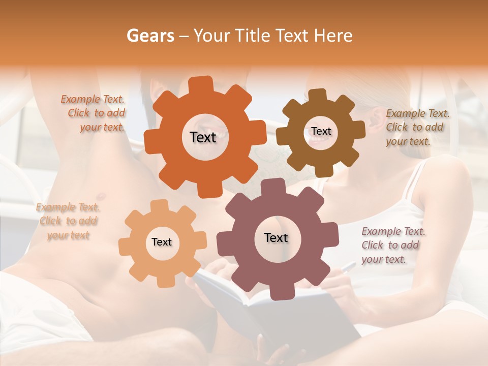 Woman Male Happy PowerPoint Template