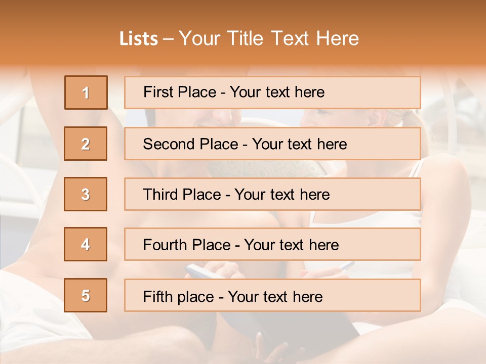 Woman Male Happy PowerPoint Template
