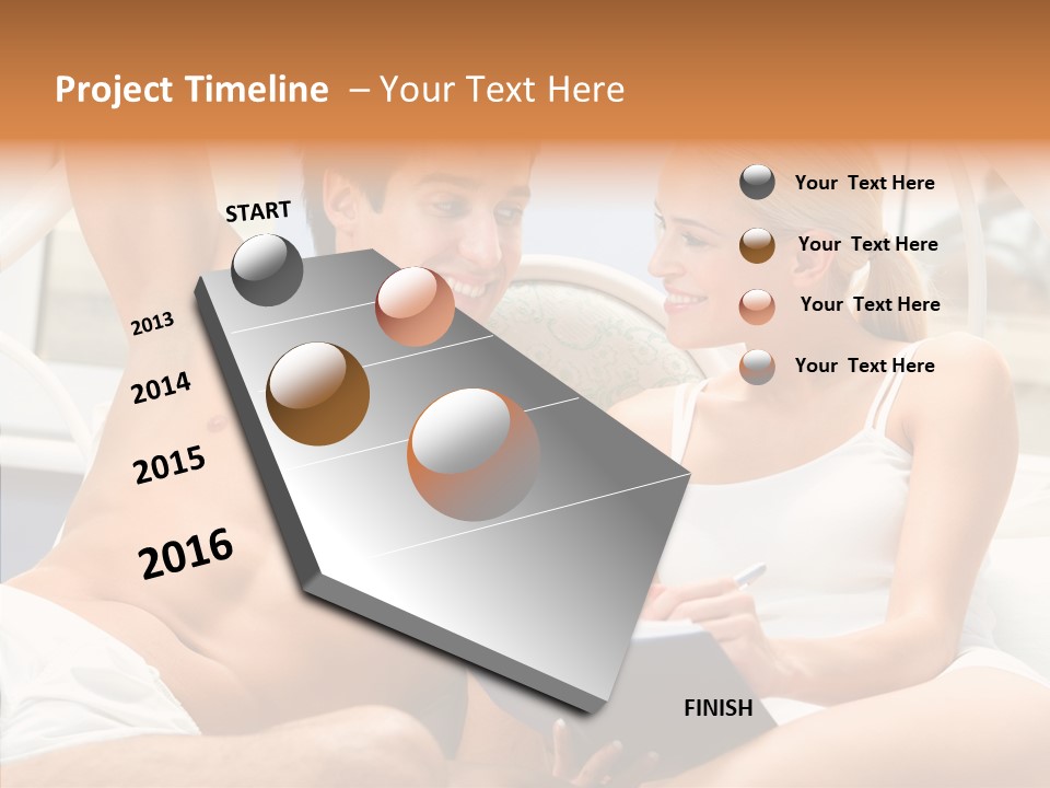 Woman Male Happy PowerPoint Template