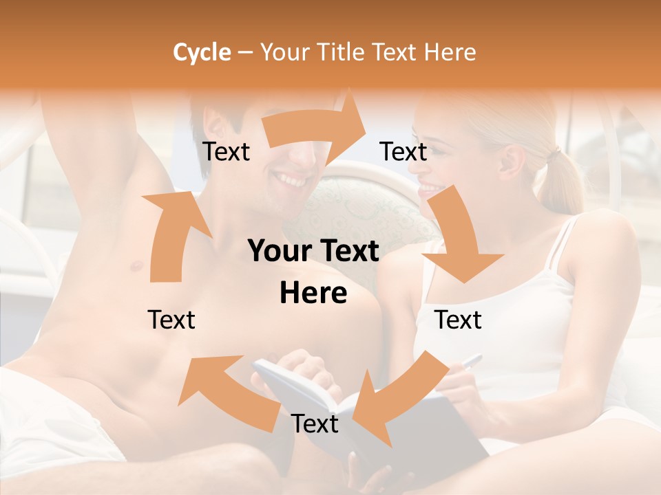 Woman Male Happy PowerPoint Template