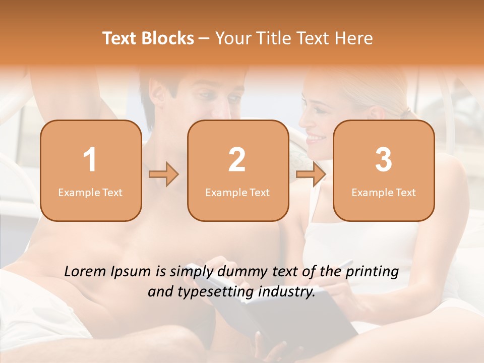 Woman Male Happy PowerPoint Template