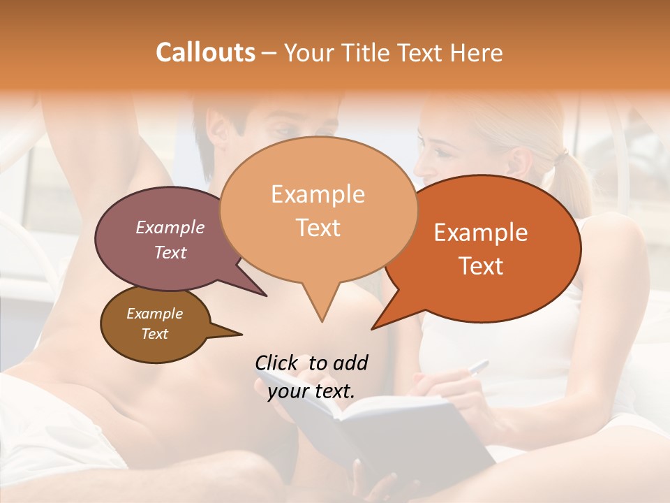 Woman Male Happy PowerPoint Template