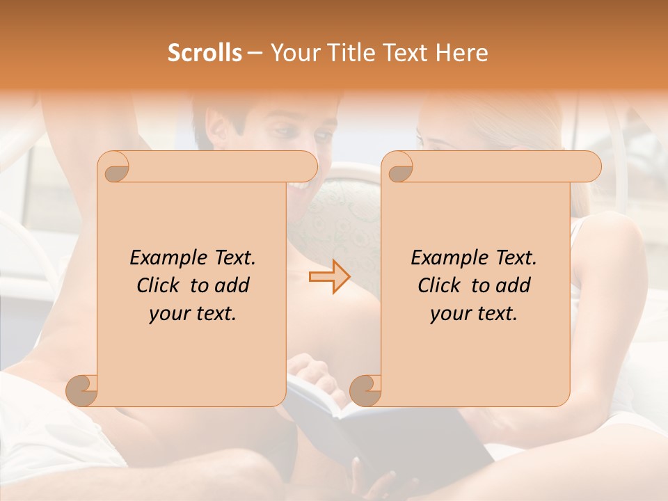 Woman Male Happy PowerPoint Template