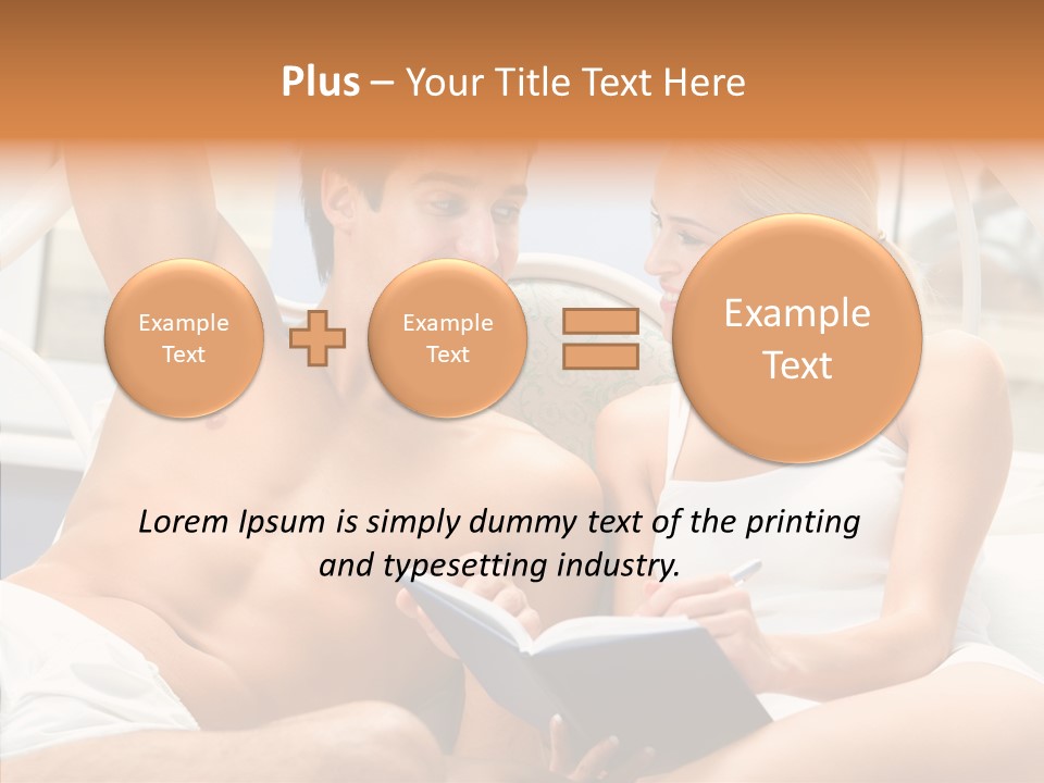 Woman Male Happy PowerPoint Template