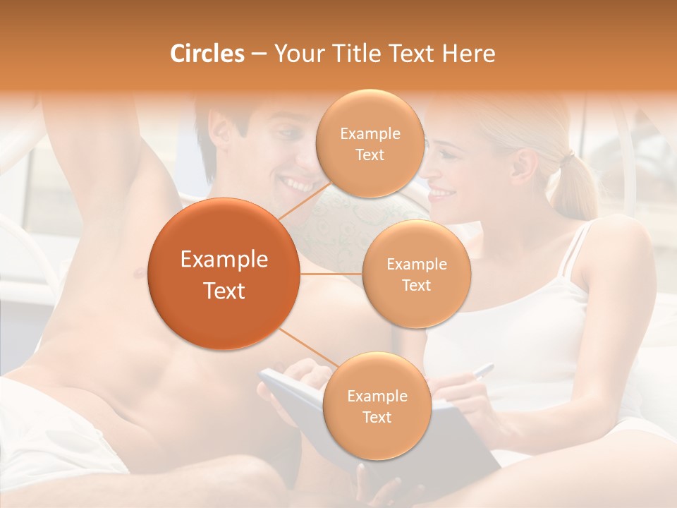 Woman Male Happy PowerPoint Template