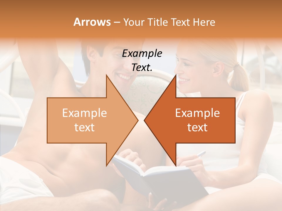 Woman Male Happy PowerPoint Template